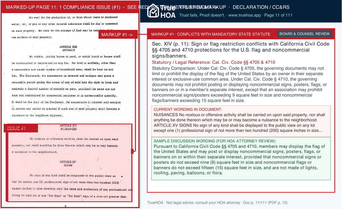 Peacock Gap HOA 10 03 1960 CCandRs for all Neighborhood page 11 widened with TrueHOA Crystal AI margin annotations