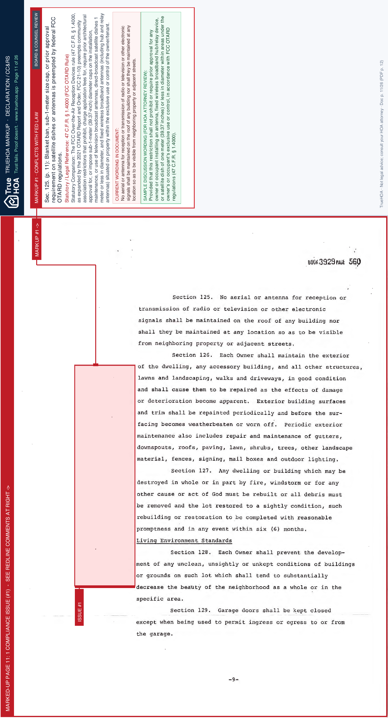 The Pinecliff HOA Pinecliff Filing 11 CCR Indexed page 11 widened with TrueHOA Crystal AI margin annotations