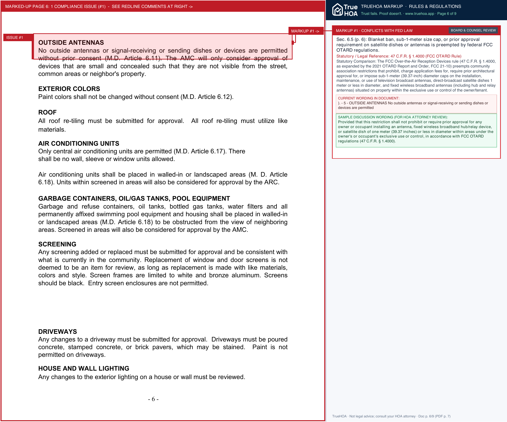 Grand Palms Community Association ARC Guidelines Manual 676f6382 page 6 widened with TrueHOA Crystal AI margin annotations