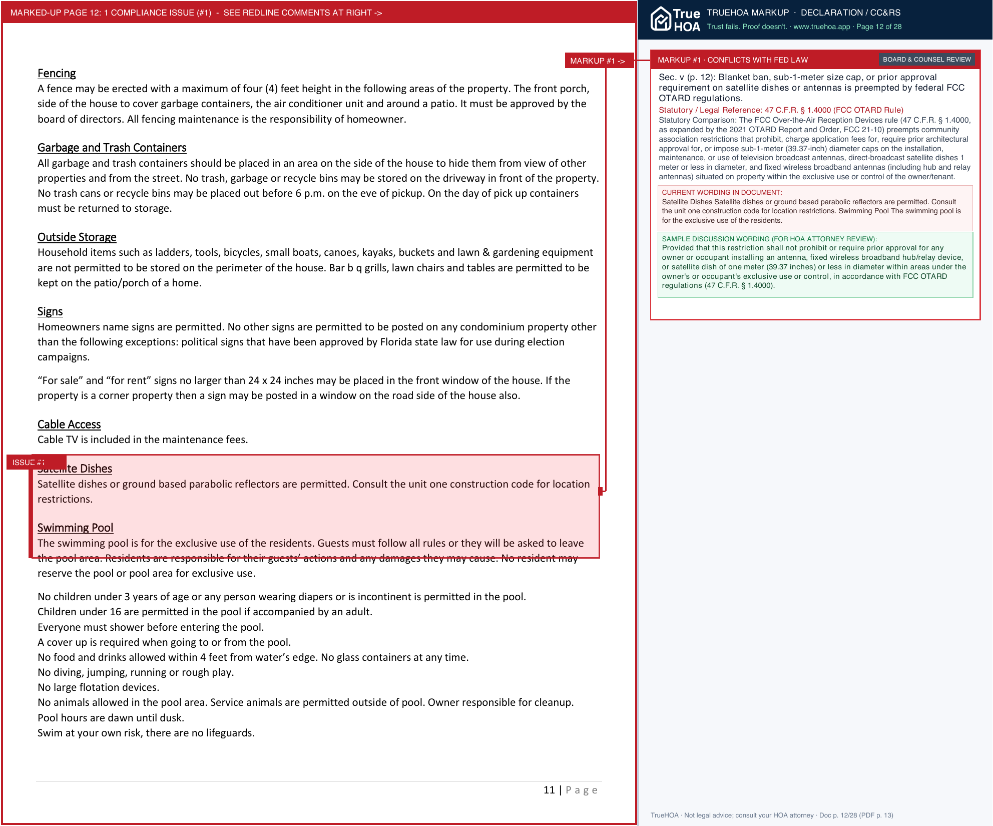 Mainlands of Tamarac by the Gulf Condominium Association Rules, Regulations and Construction Code 02 20 2024 page 12 widened with TrueHOA Crystal AI margin annotations