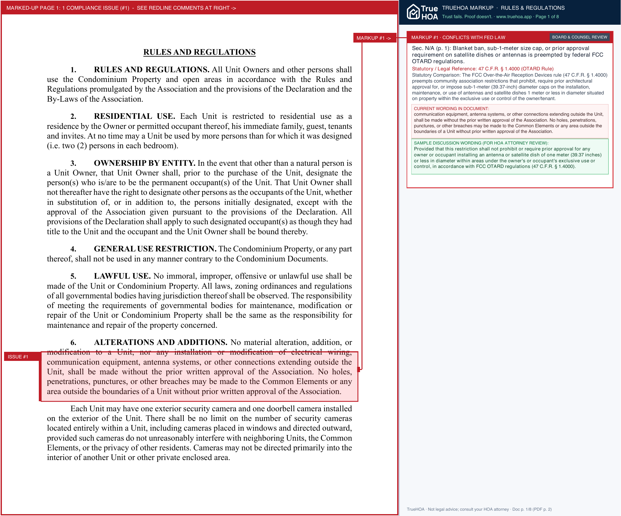 Shoma Villas II at Country Club of Miami Condominium Association Shoma Rules and Regulations FINAL APPROVED 2026 page 1 widened with TrueHOA Crystal AI margin annotations