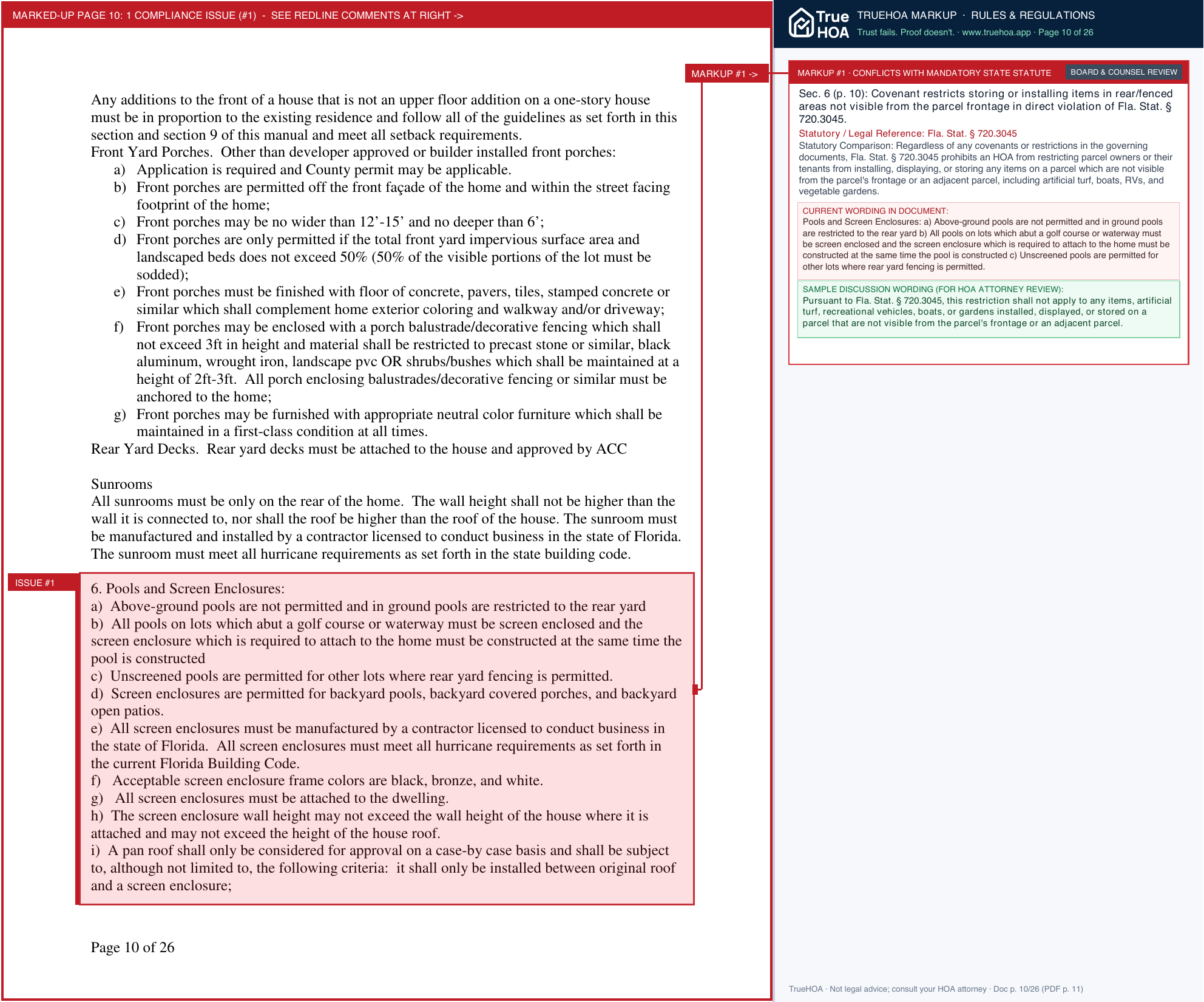 The Eagles Master Association Eagles Architectural Review Manual 2023 page 10 widened with TrueHOA Crystal AI margin annotations