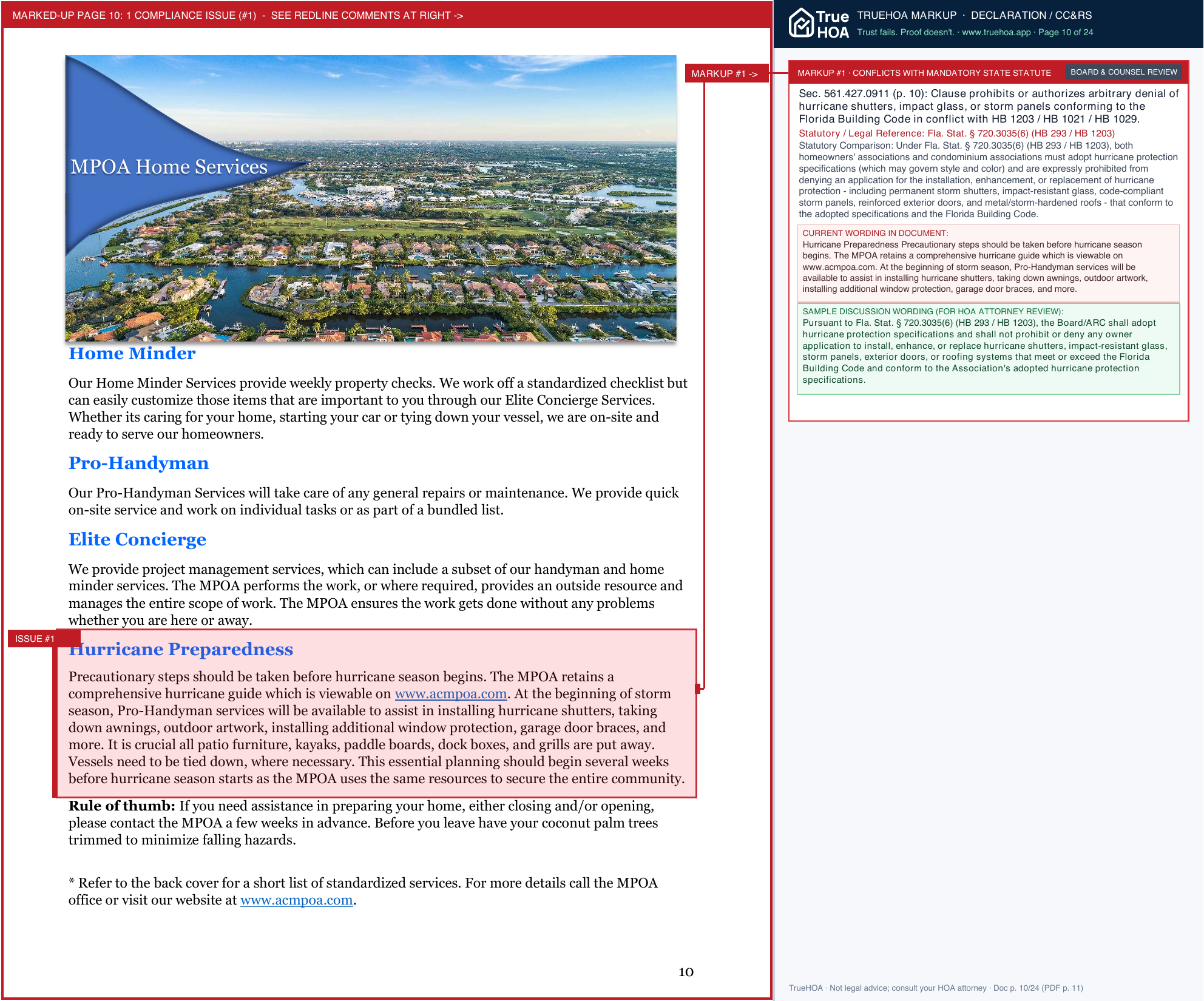 The Master POA at Admirals Cove Welcome Guide Edit 3623 250502111218 page 10 widened with TrueHOA Crystal AI margin annotations