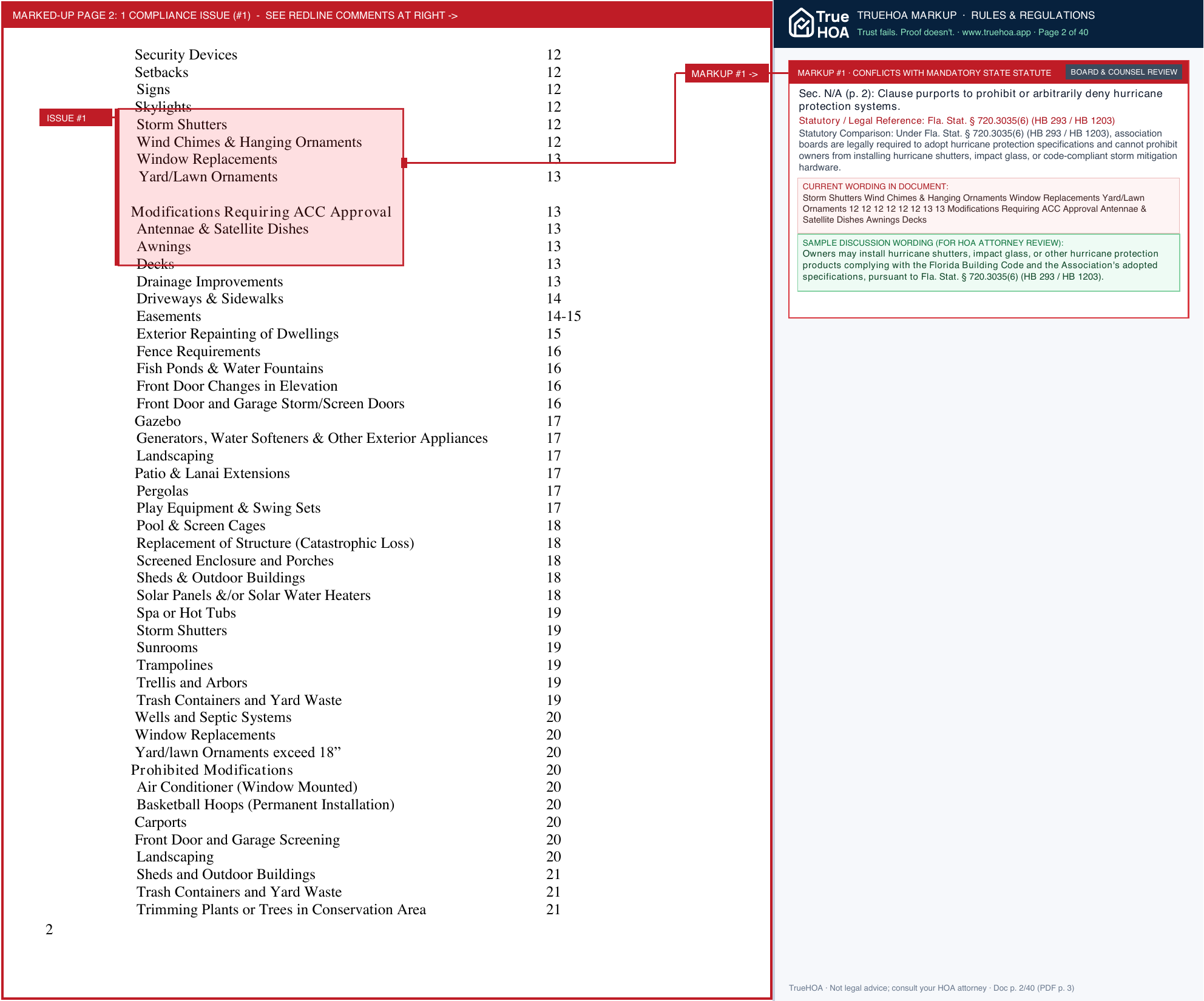 Westwood Lakes HOA 2021 Architectural Guidelines Community Rules and Regulations final rev. 7132021 page 2 widened with TrueHOA Crystal AI margin annotations