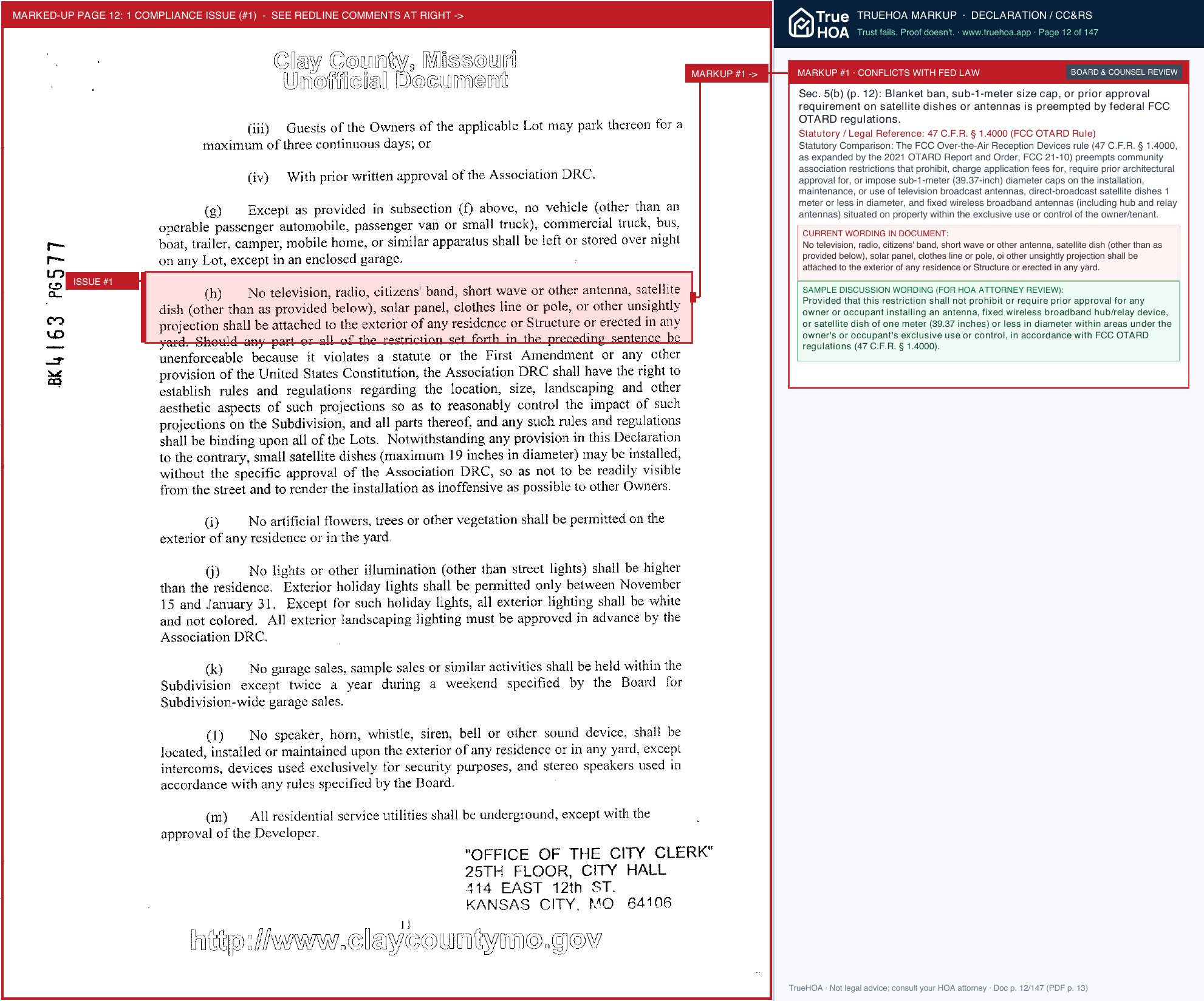 Staley Farms Area HOA StaleyFarmsCCRS page 12 widened with TrueHOA Crystal AI margin annotations