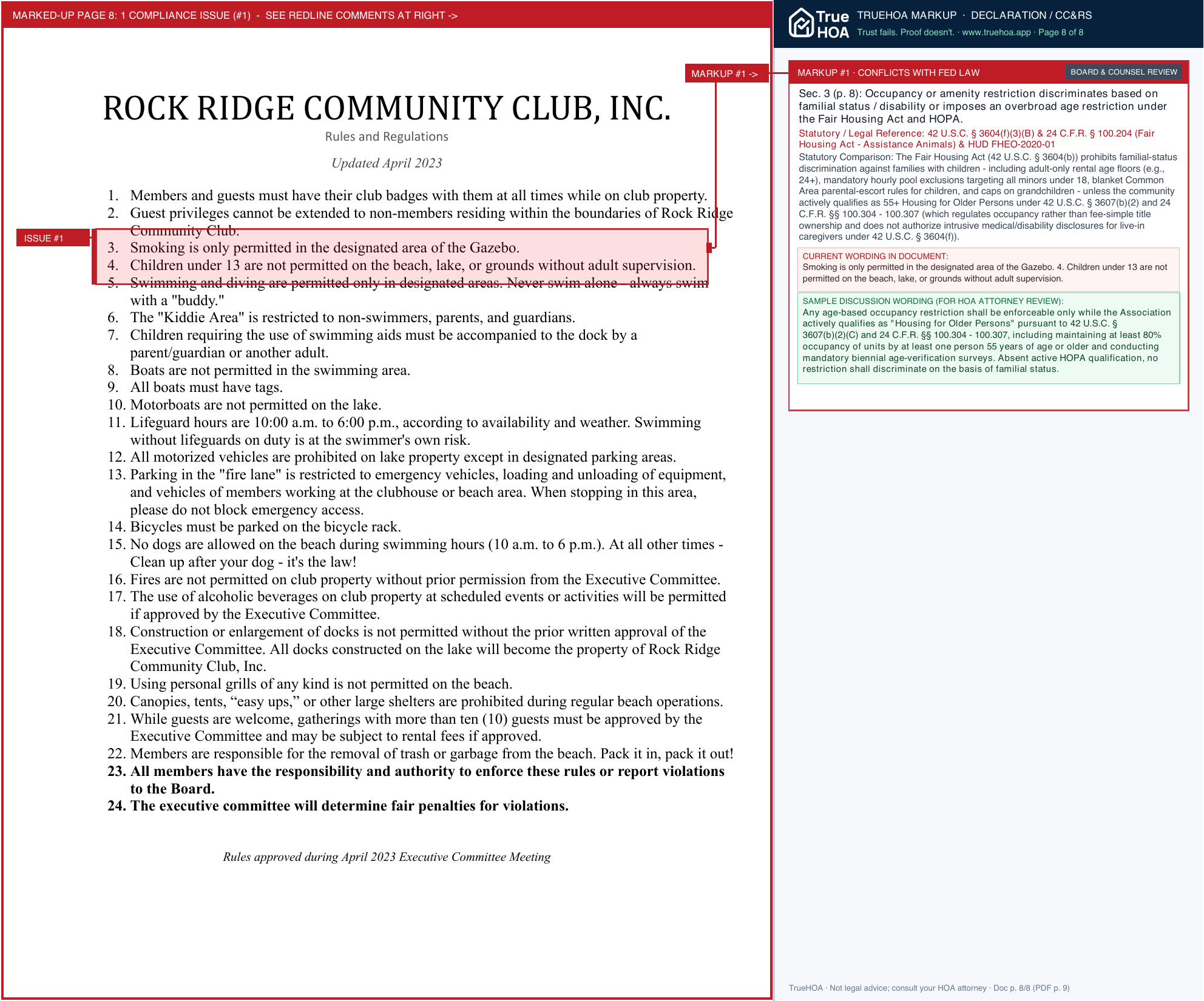 Rock Ridge Community Club C1d4f4 8f2478f90a324e1fbb1b624d7b4b4a6d page 8 widened with TrueHOA Crystal AI margin annotations