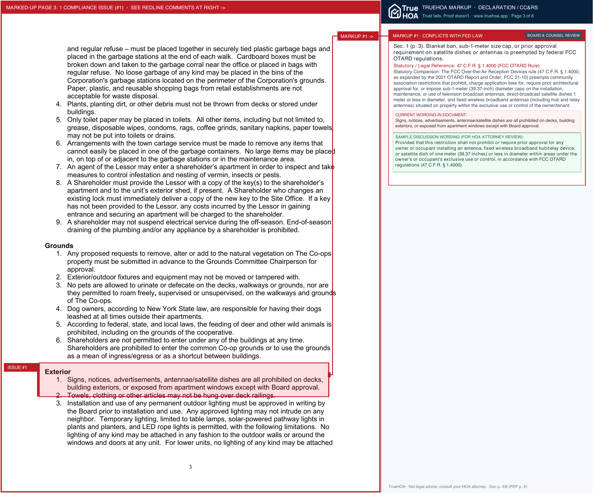 Fire Island Pines CO-Ops (the CO-Ops) FIP HOUSE RULES 9 11 26 m388 page 3 widened with TrueHOA Crystal AI margin annotations