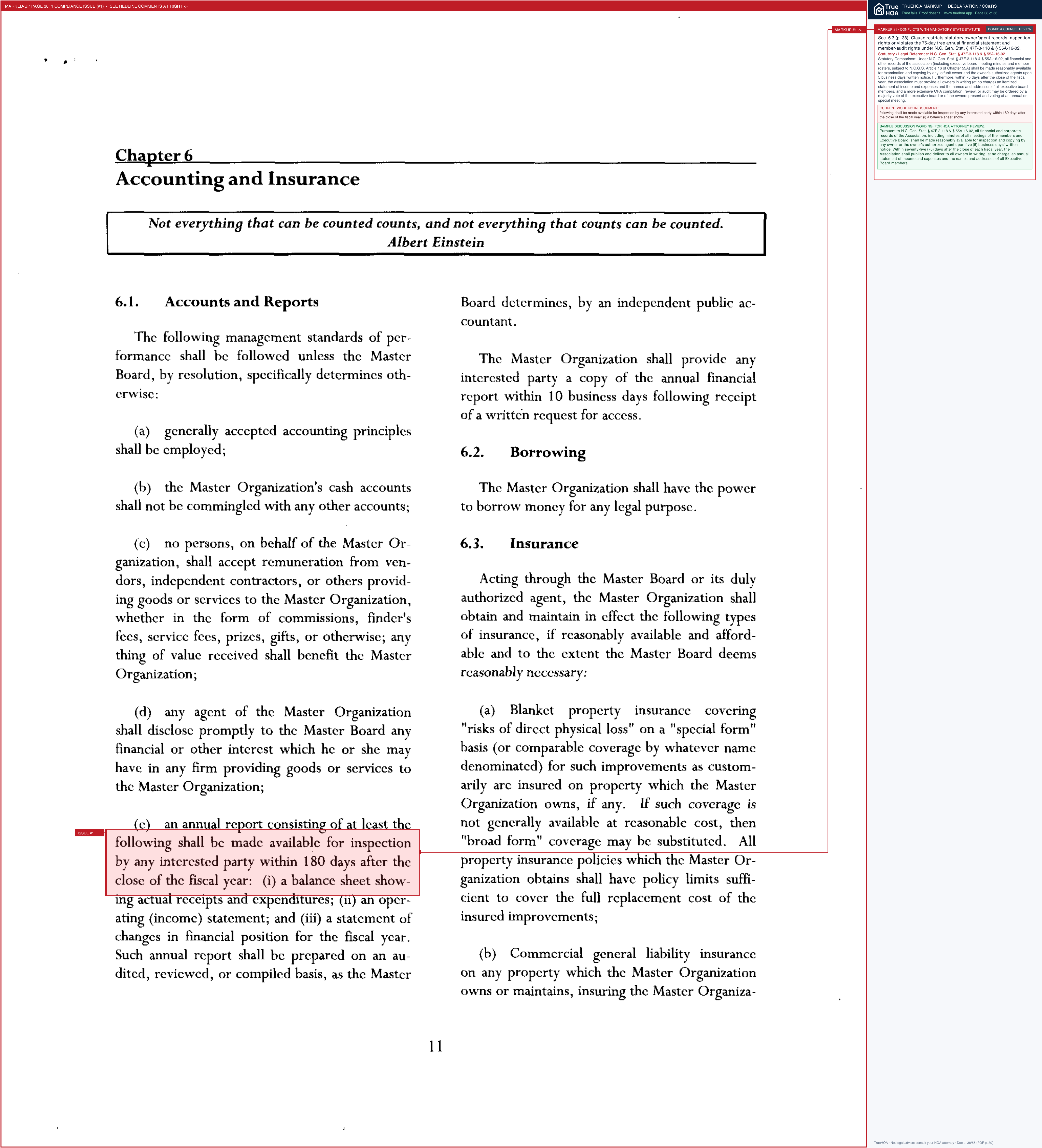 Autumn Hall Community Association Autumn Hall Master Covenant w supplement page 38 widened with TrueHOA Crystal AI margin annotations