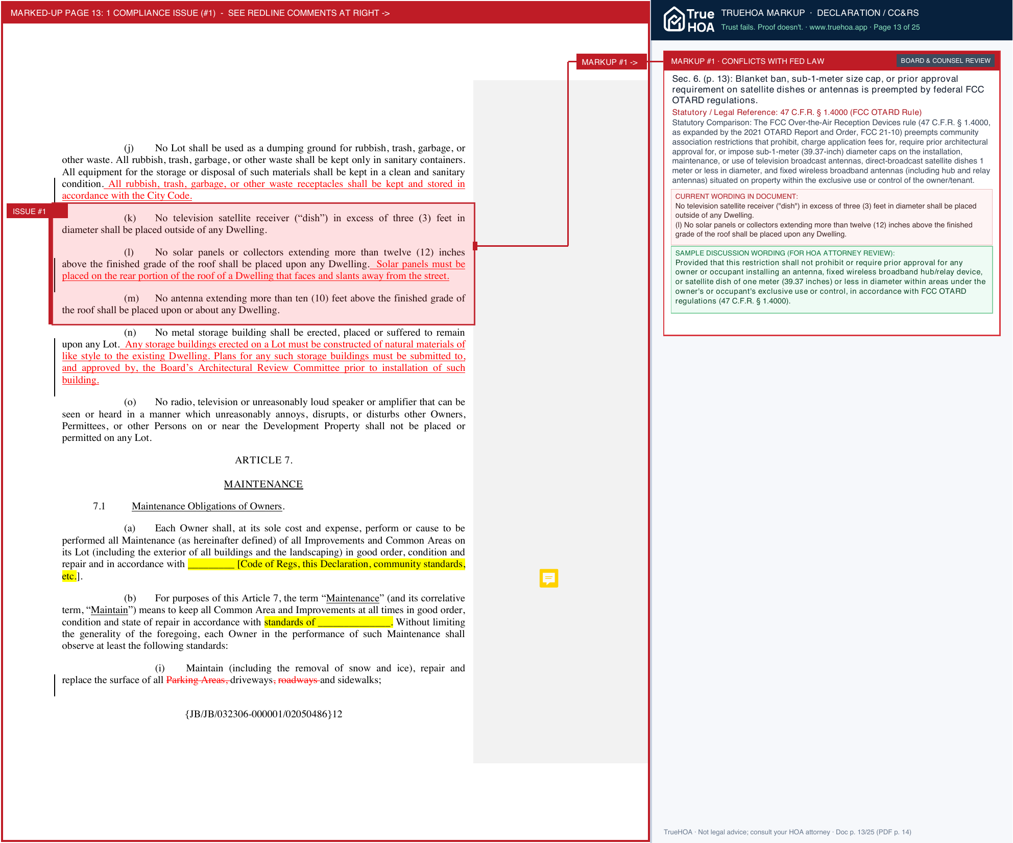 Britton Farms HOA Britton Farms Restrictive Covenants Updated December 2018 02058906x9D.. 2632 page 13 widened with TrueHOA Crystal AI margin annotations