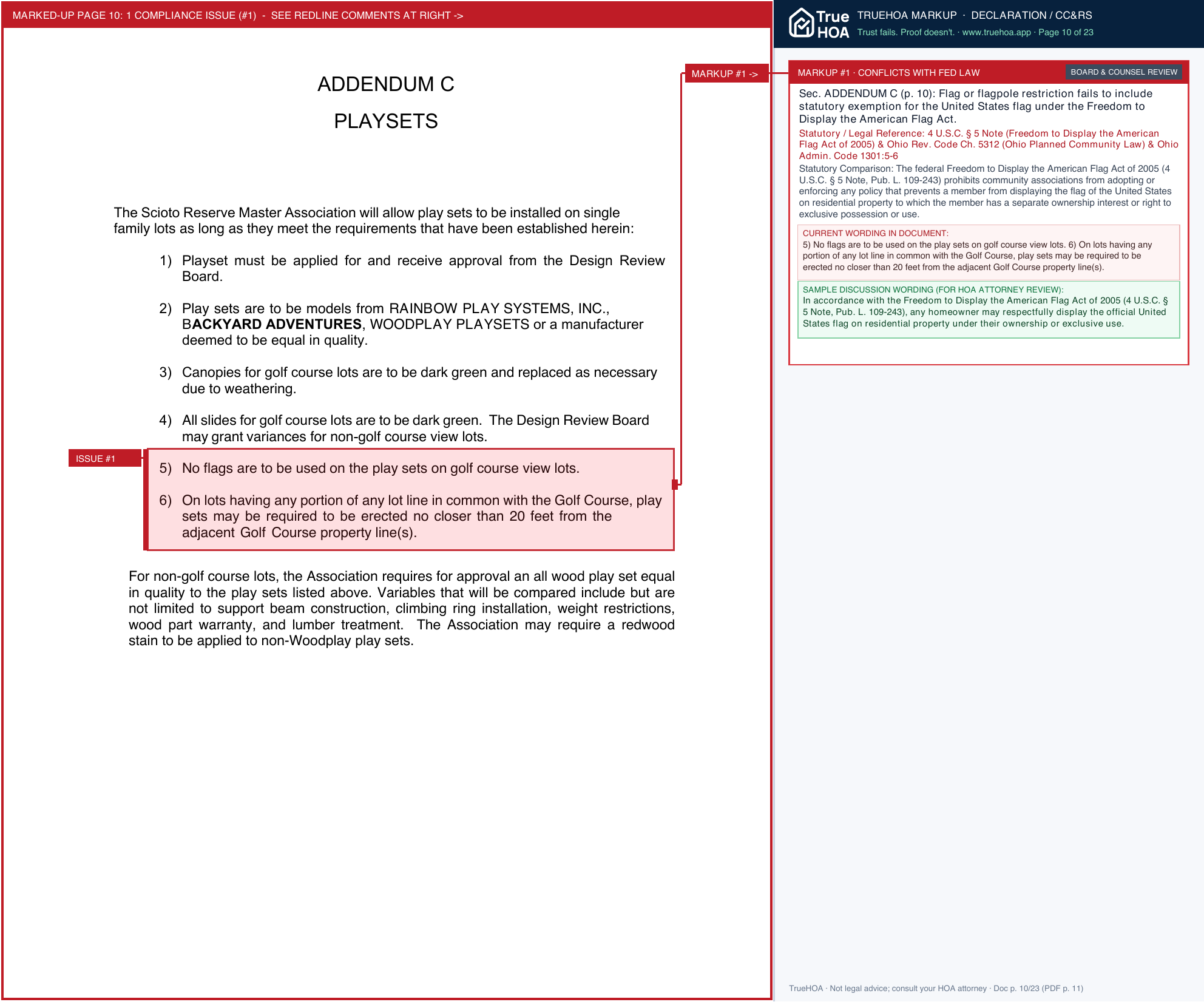 Scioto Reserve HOA SR RULES REGS 7 2026 CURRENT page 10 widened with TrueHOA Crystal AI margin annotations