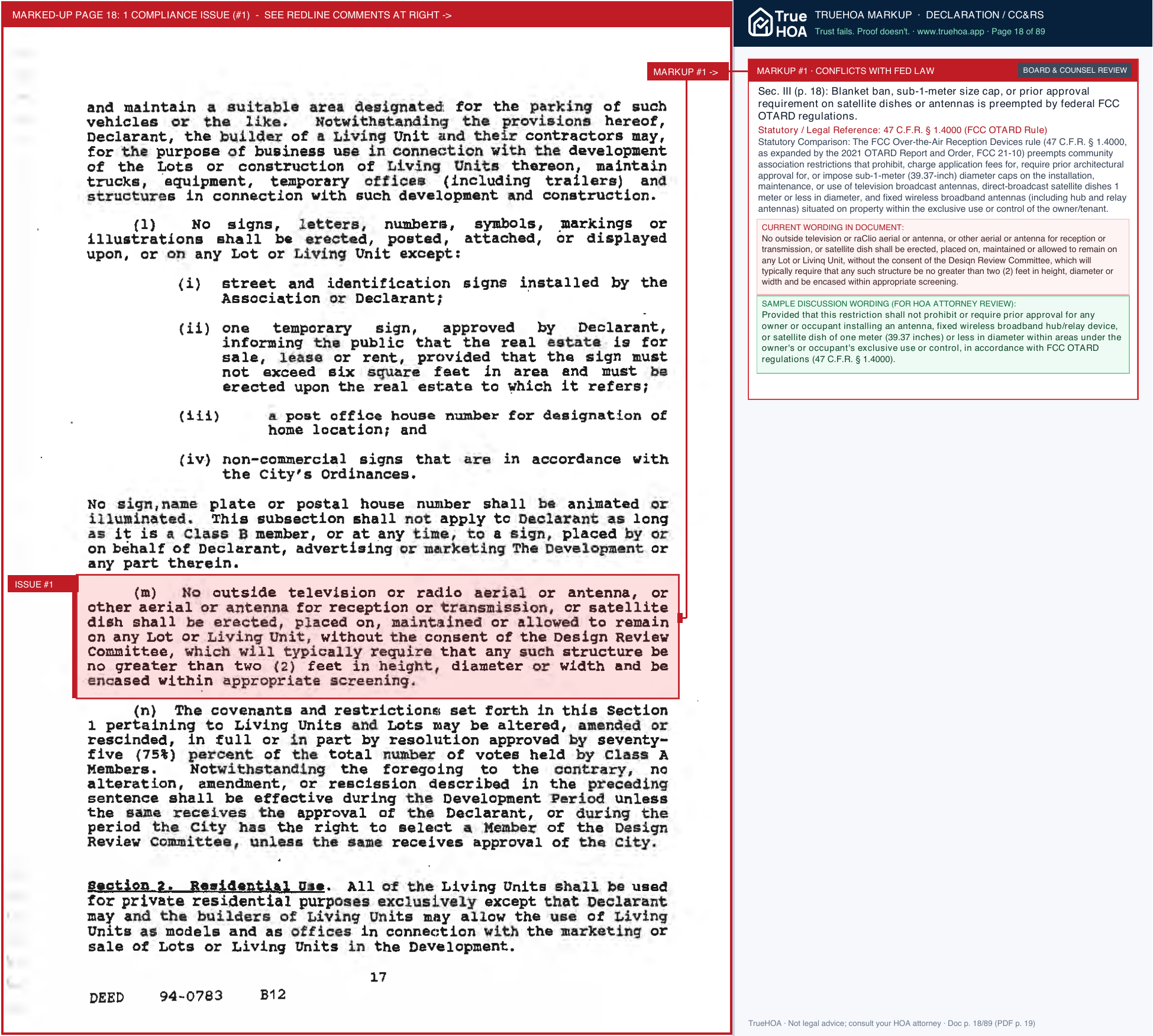 Yankee Trace Community Association Yankee Trace Full Set CCR Optimized page 18 widened with TrueHOA Crystal AI margin annotations