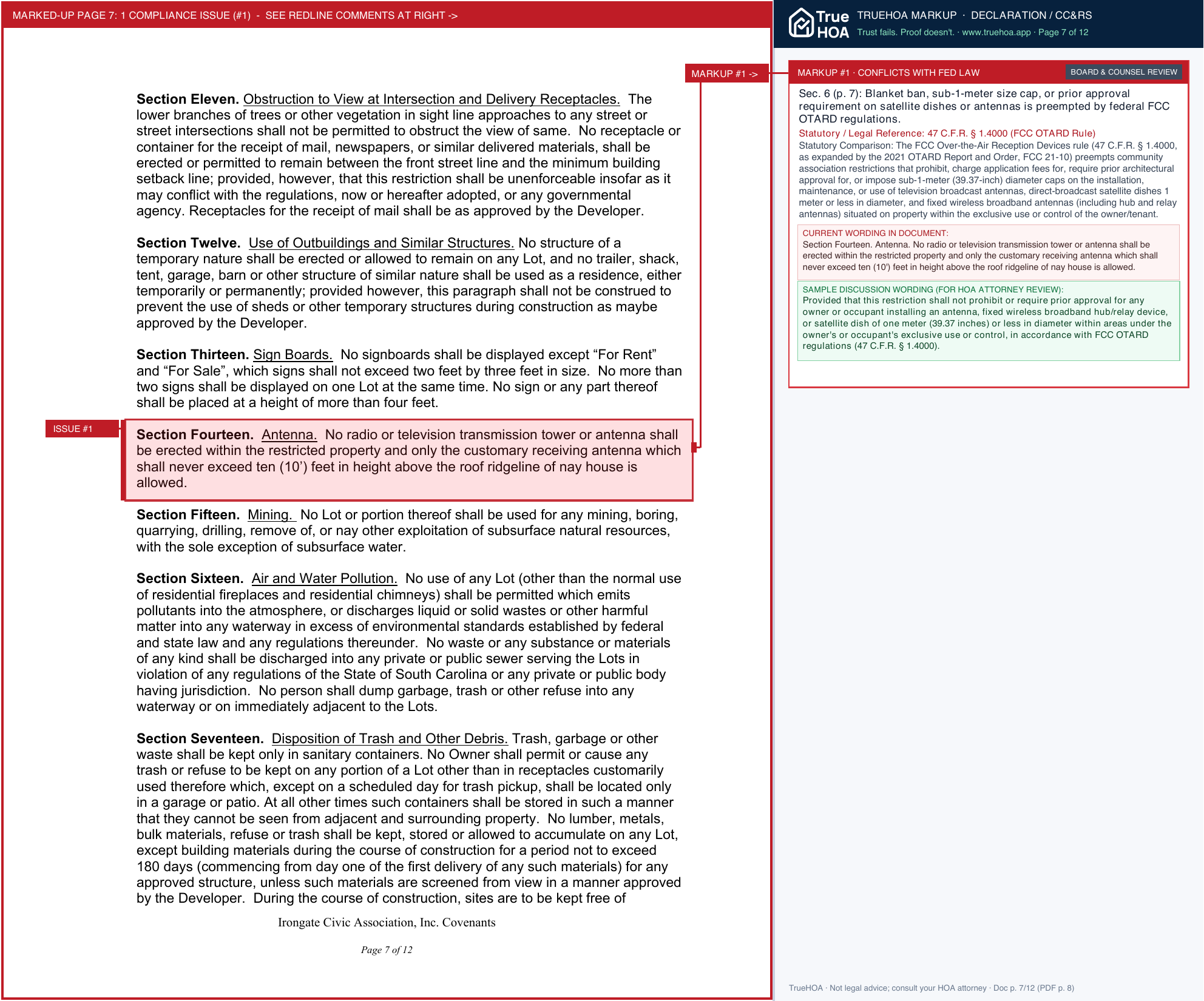 Irongate HOA 656e15 287bb2db6efc413da8aecefba9a6c8f0 page 7 widened with TrueHOA Crystal AI margin annotations