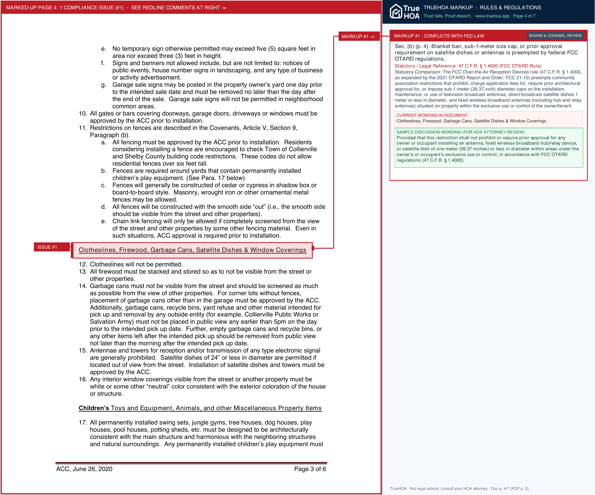 Whisperwoods Community HOA ACC Guidelines June 26 2020 page 4 widened with TrueHOA Crystal AI margin annotations