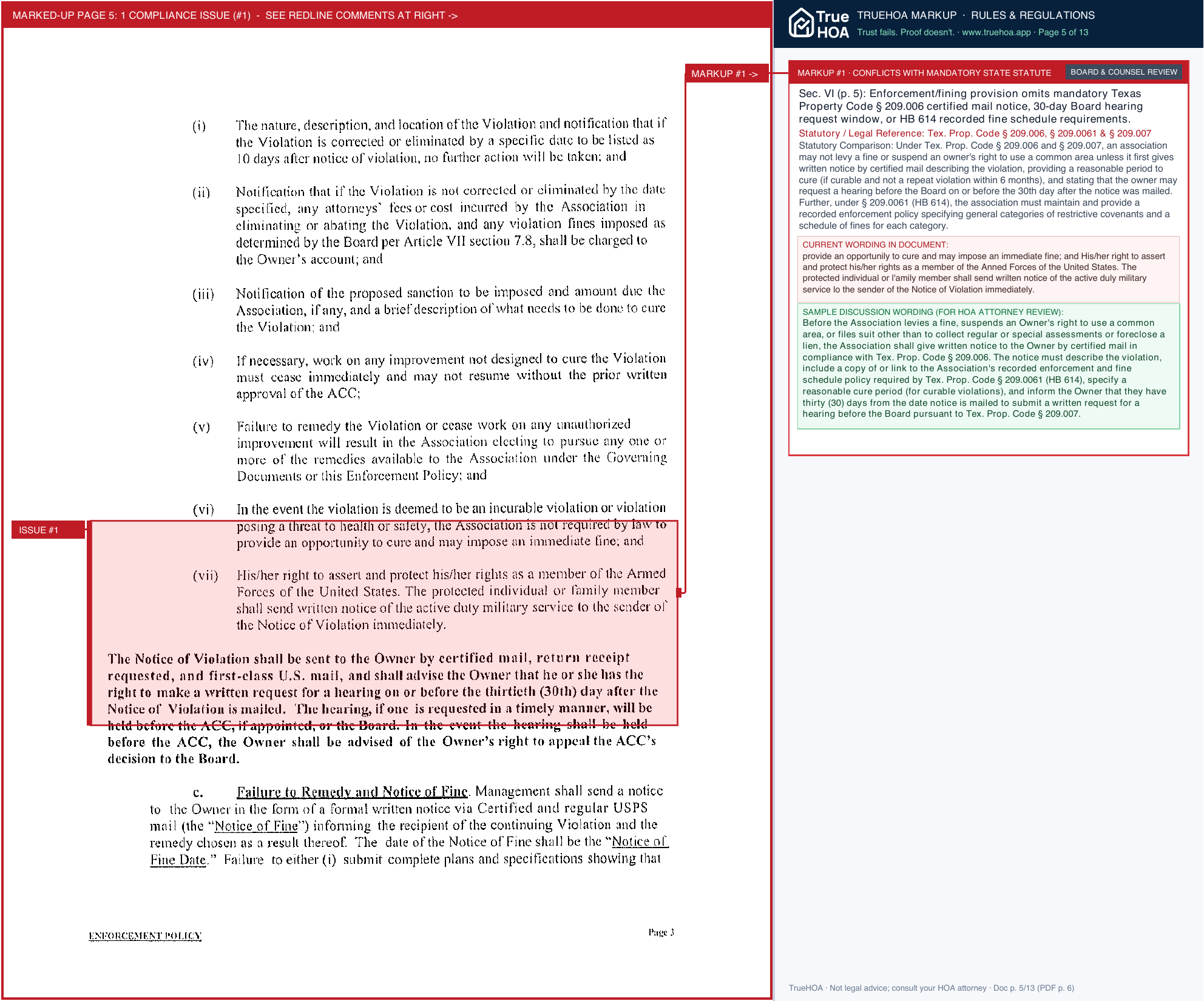 Cypress Bend HOA Cypress Bend Enforcement Policy.sflb.ashx page 5 widened with TrueHOA Crystal AI margin annotations