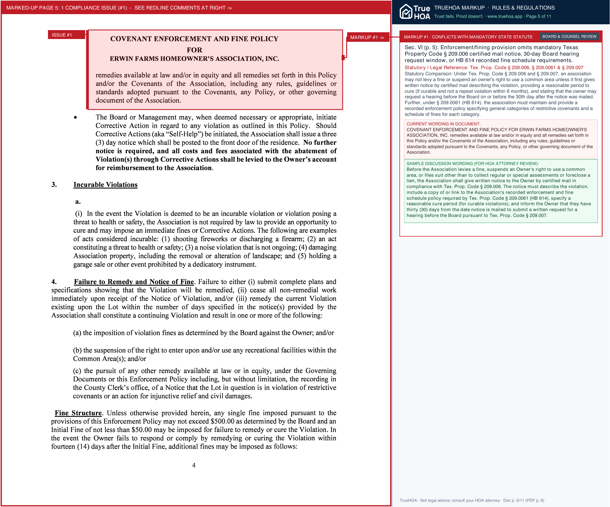 Erwin Farms HOA Erwin Farms HOA Adopted Enforcement Policy.sflb.ashx page 5 widened with TrueHOA Crystal AI margin annotations