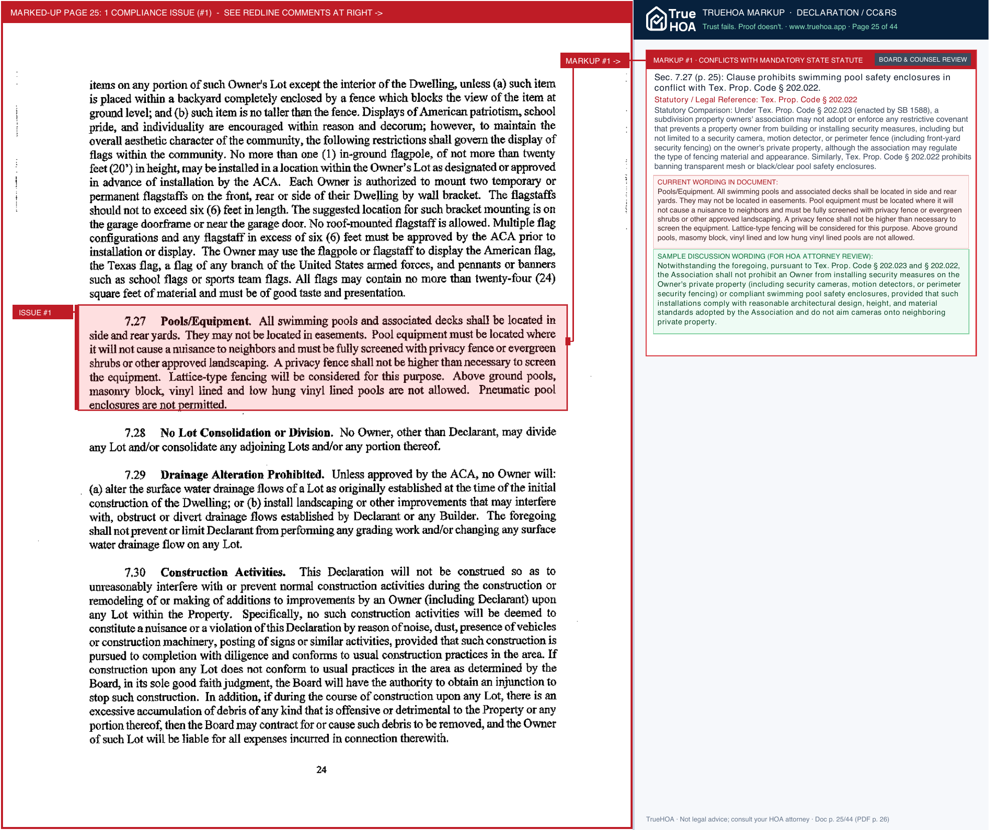 Pheasant Crossing HOA Pheasant Crossing HOA CCR Recorded compressed.sflb.ashx page 25 widened with TrueHOA Crystal AI margin annotations