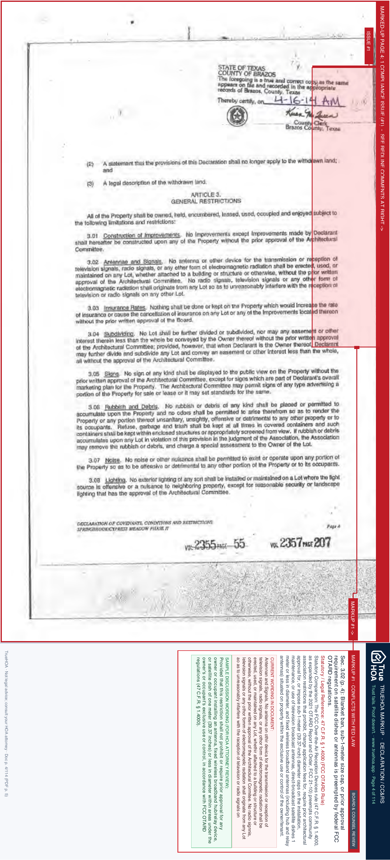 Springbrook HOA DeedRestrictions page 4 widened with TrueHOA Crystal AI margin annotations