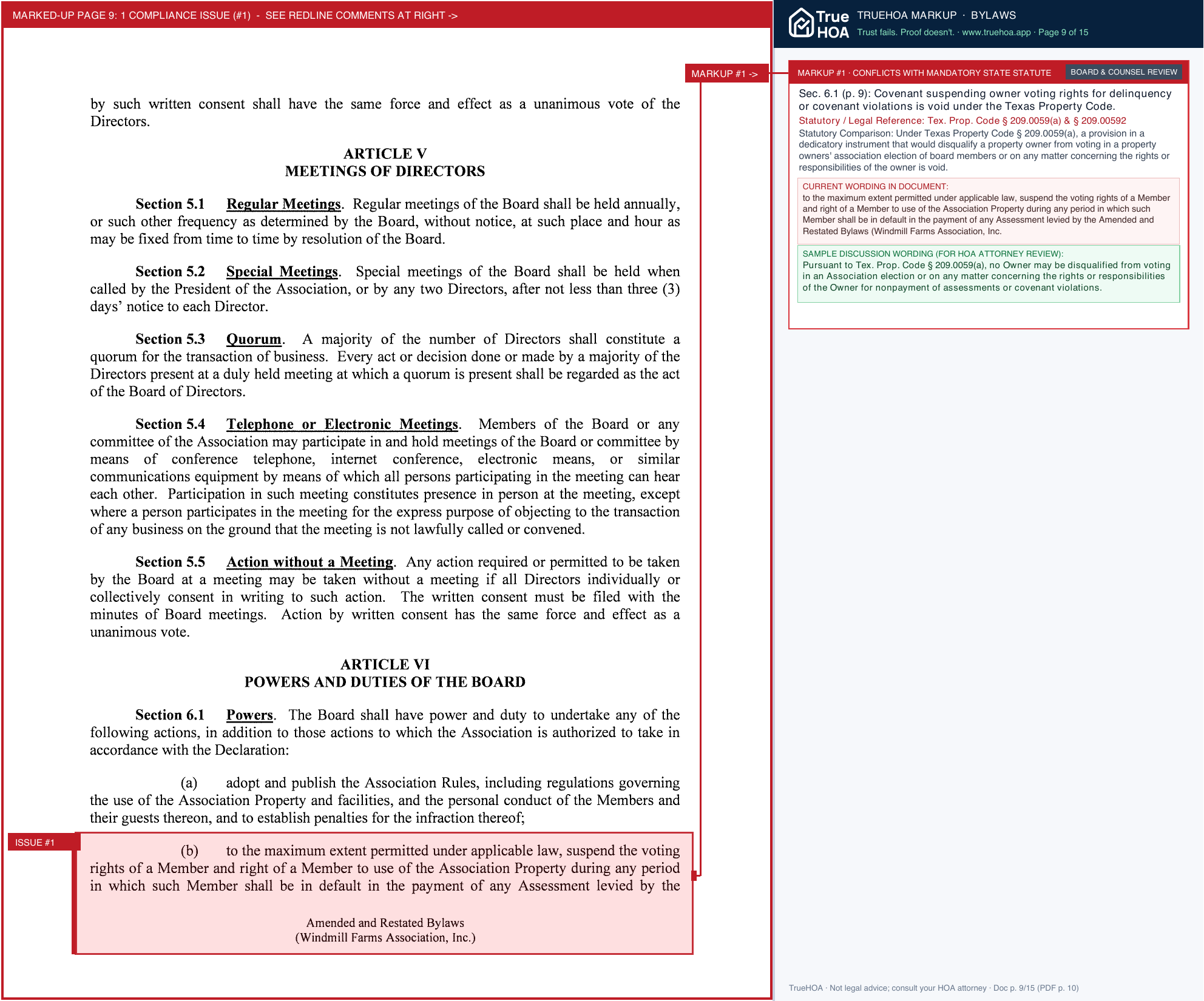 Windmill Farms Association Recorded Amended and Restated Bylaws of Windmill Farms Association Inc.sflb.ashx page 9 widened with TrueHOA Crystal AI margin annotations
